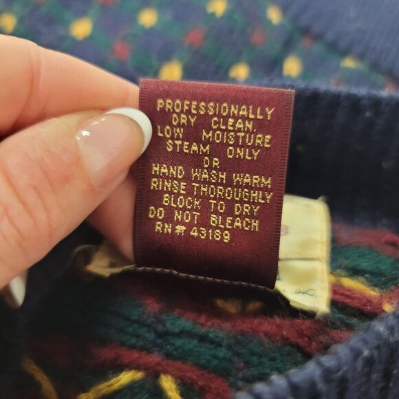 Vintage Susan Bristol Womens Wool Sweater Size 38 EU M US Crew Neck Cross Stitch - Picture 8 of 12